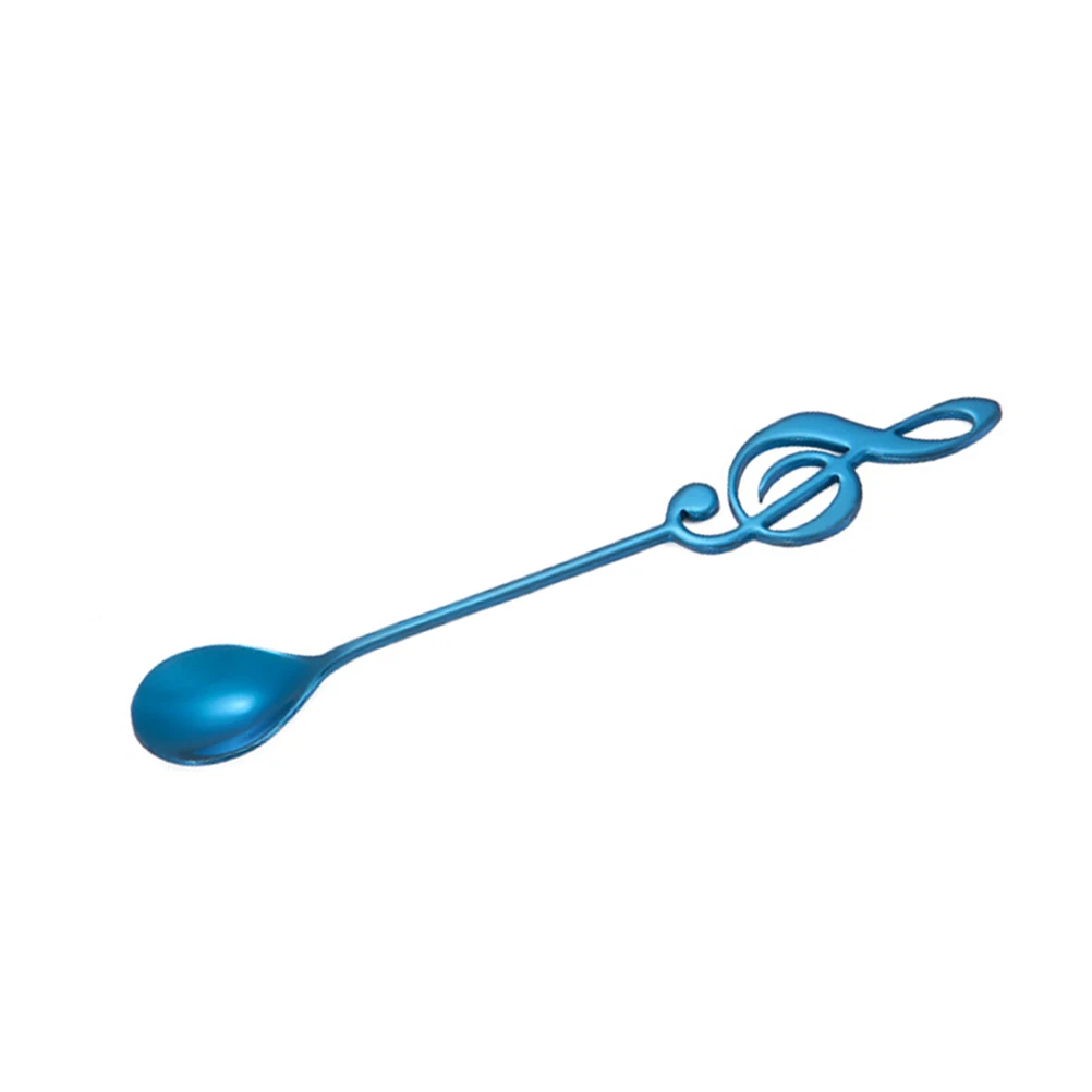 

Stainless Steel Coffee Spoon Stirring Spoons Dessert Scoops Kitchen Musical Note
