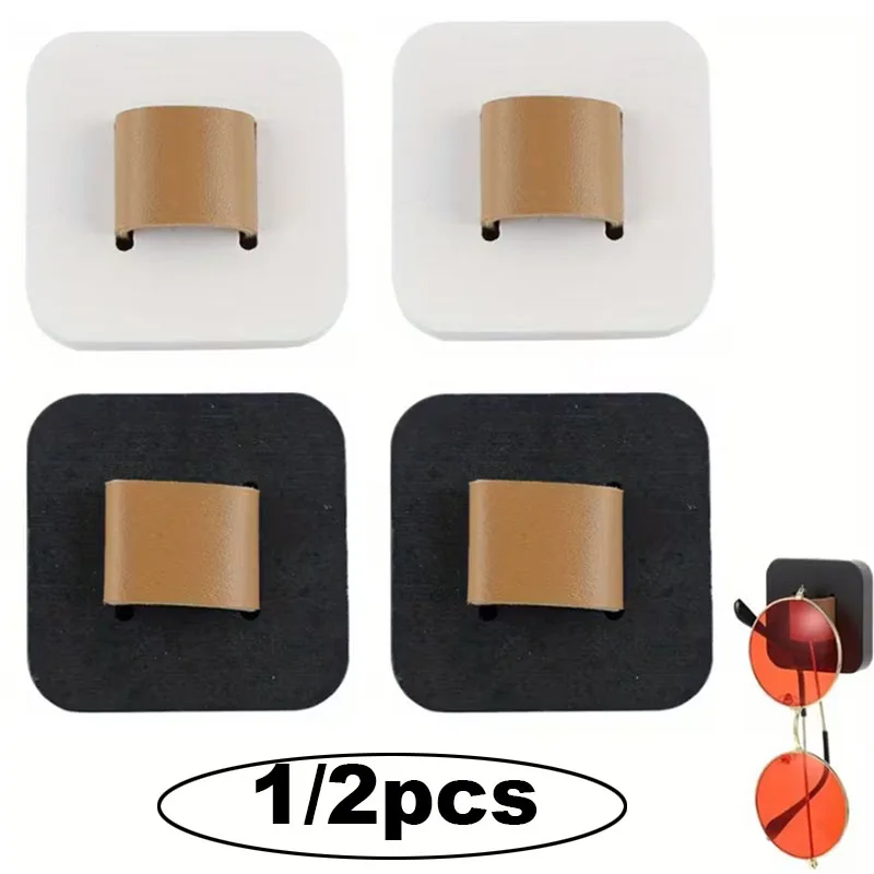 1/2pcs Wall Mounted Glasses Storage Rack No‑Drill Self‑Adhesive Sunglasses Holder Eyeglasses Display Rack for Wall Cabinet Door