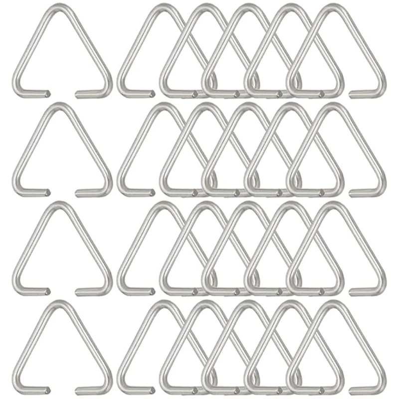 600Pcs Silver Tone Triangles Stainless Steel Open Rings for Earrings Bracelets