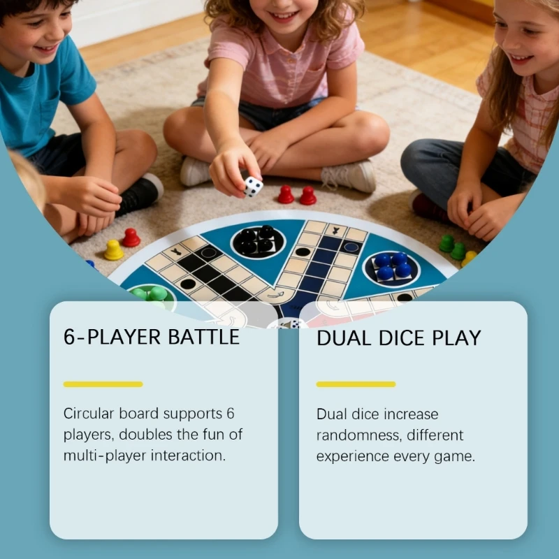 

Round Chesses Board Folding Strategy Toy for Indoor Entertainment Enduring