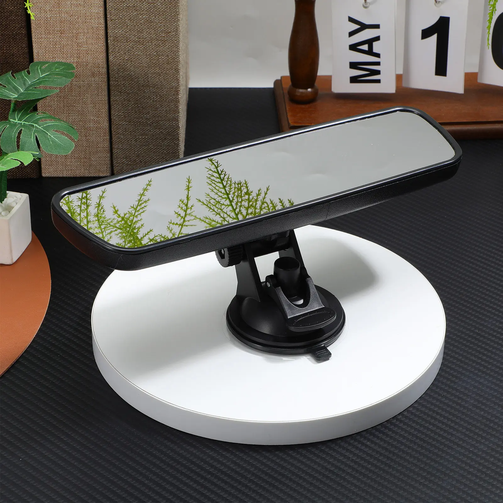 

High Quality Car Rear View Mirror with Extra Strong Suction Cup Circular Safety Frame Thickened Edge Protection Crystal Clear