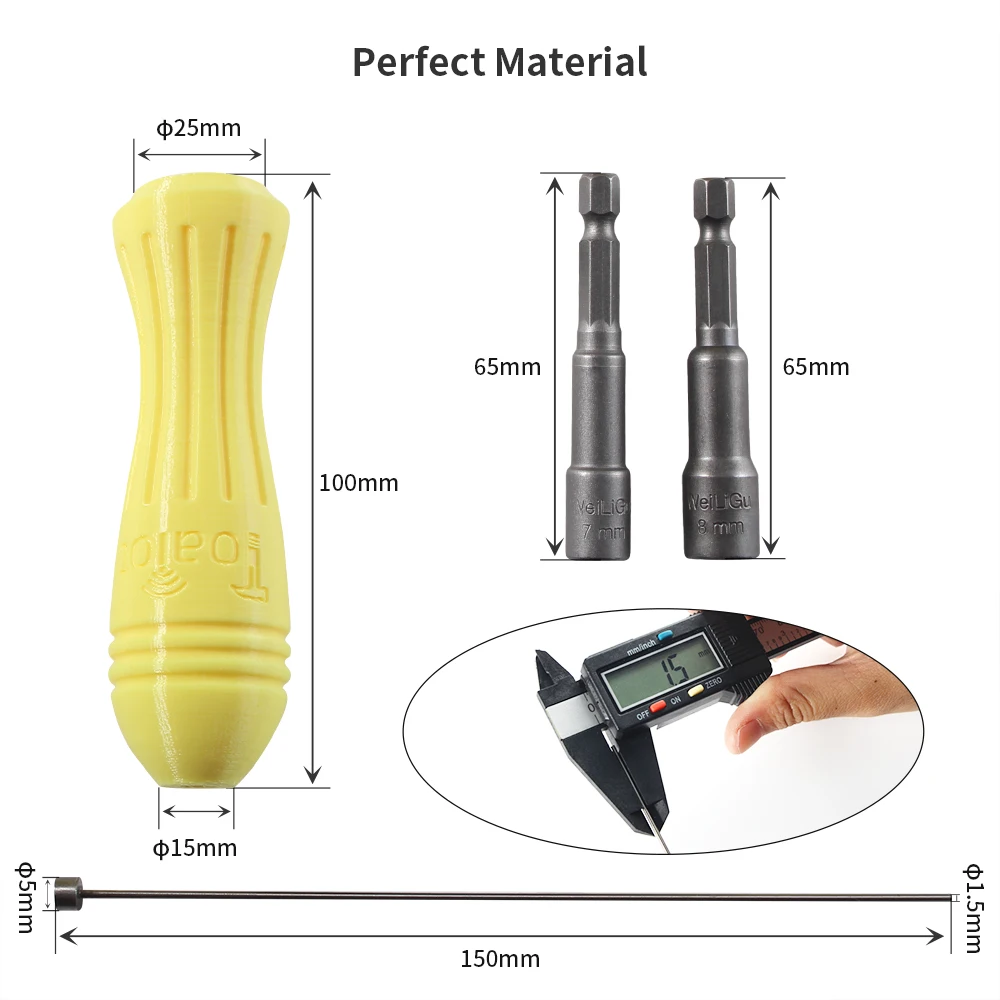 Toaiot No intasamento strumento di pulizia per stampa 3D tubi di disintasamento estrusori utilizzare per M7 M8 ugelli strumento di pulizia accessorio per stampante 3D