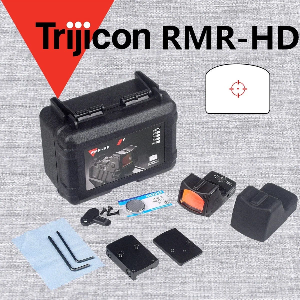 Tactical Trijicon RMR HD RMR-HD Red Dot Sight Collimator Airsfot Hunting Gear 20mm Rail Mounts For Glock Reflex Pistol Scope