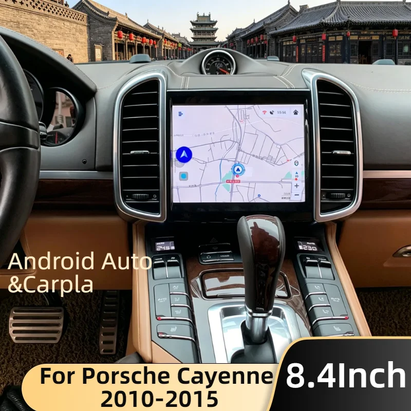 Radio para Auto con Android 13 y Carplay de 8.4'' para Porsche Cayenne 2010 2011 2012-2015, Reproductor Multimedia, GPS, Navegación, Unidad Principal Estéreo