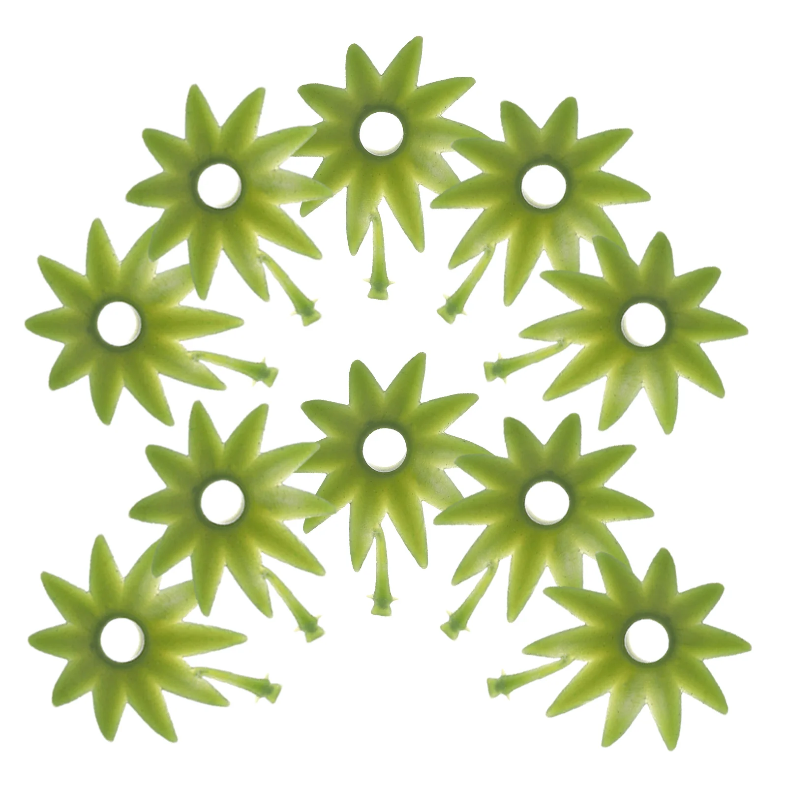 

100pcs Simulation Artificial Materials 2.3Cm Green Plastic Flower Base For Diy Wreath Making Floral Arrangement Supplies Calyx