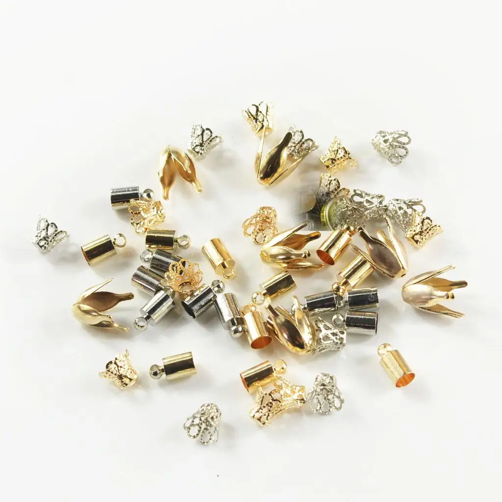 Craft Supplies Plated Iron Filigree Flower Cup Bead Cap Assortment for DIY Jewelry Hair Projects