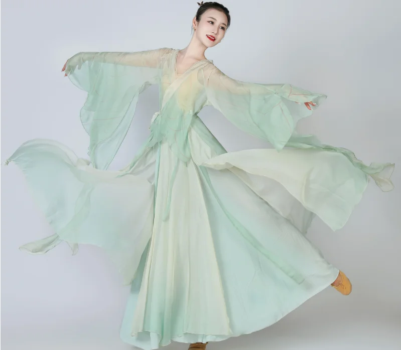 

Chinese Modern Dance Training Clothing, Ethnic Hanfu, Classical Dance Clothing