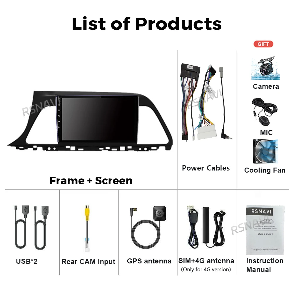 Android 16 Carplay Car Radio For Hyundai Sonata 7 LF 2014 2015 - 2017 Navigation GPS Multimedia Player WiFi+4G Stereo video BT