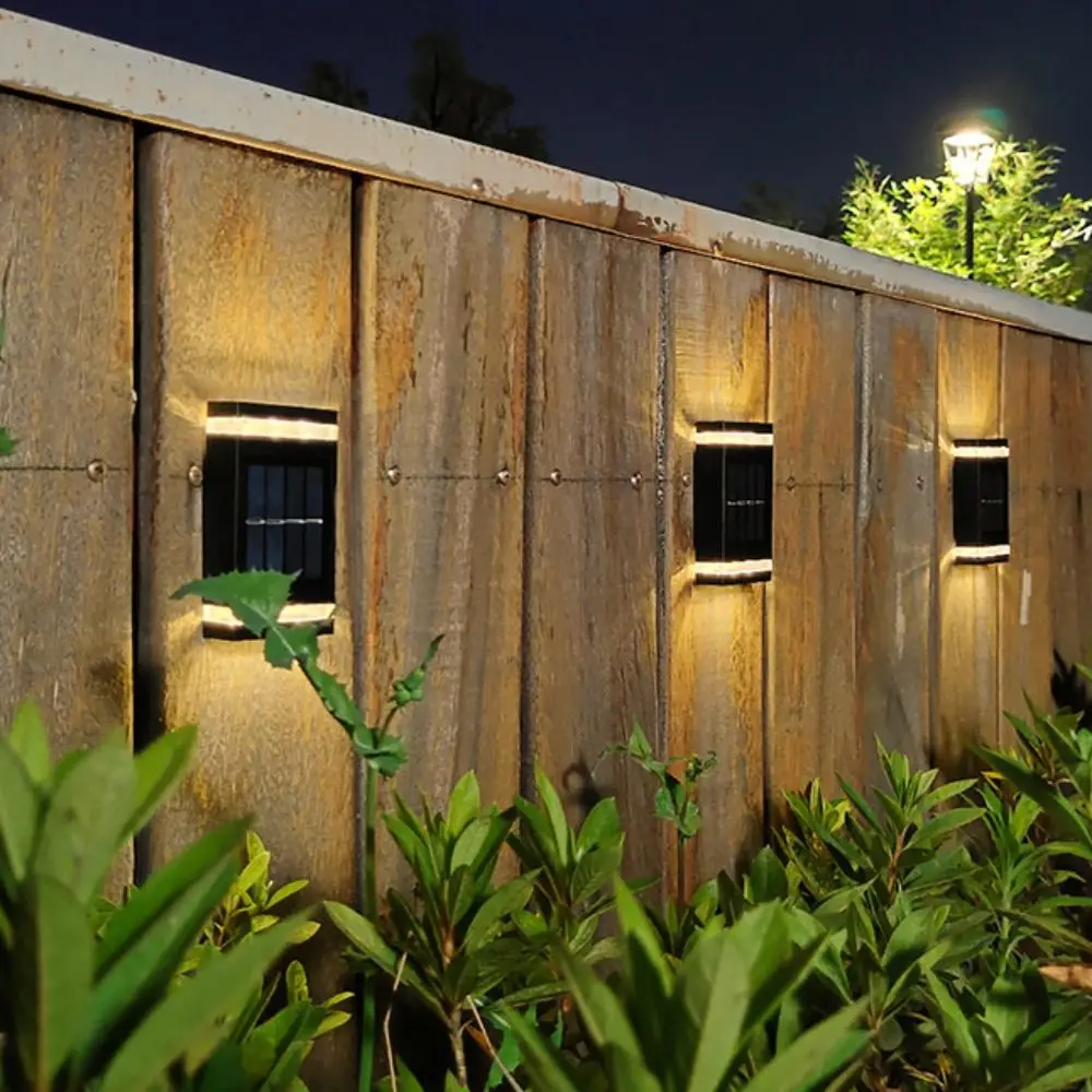Super Bright Solar LED Light Waterproof Energy Saving Wall Washer Light Easy Installation Up Down Illuminate Wall Mount Lamp