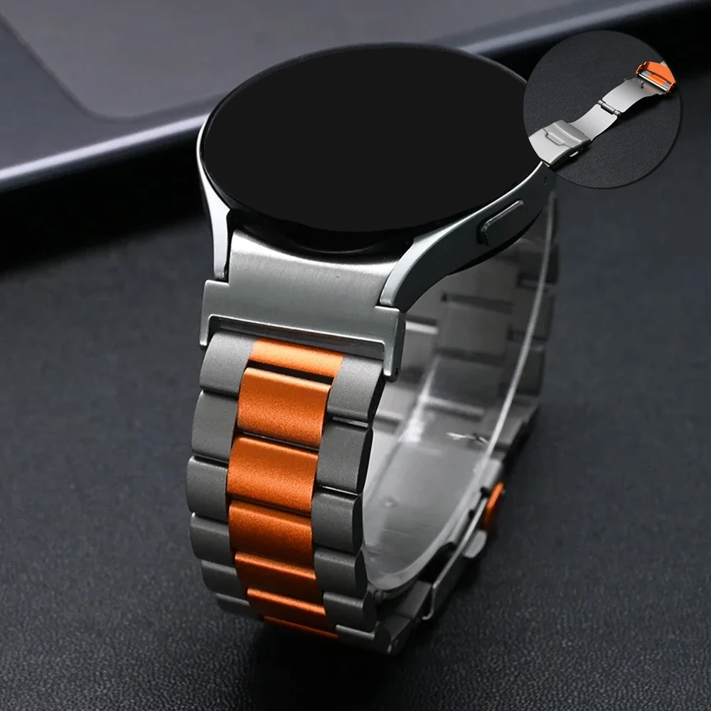 

Titanium Band for Samsung Galaxy Watch FE 7 6 5 4 44mm 40mm No Gaps Strap For GALAXY 6/4Classic 47mm 43mm 42 46mm Metal Bracelet