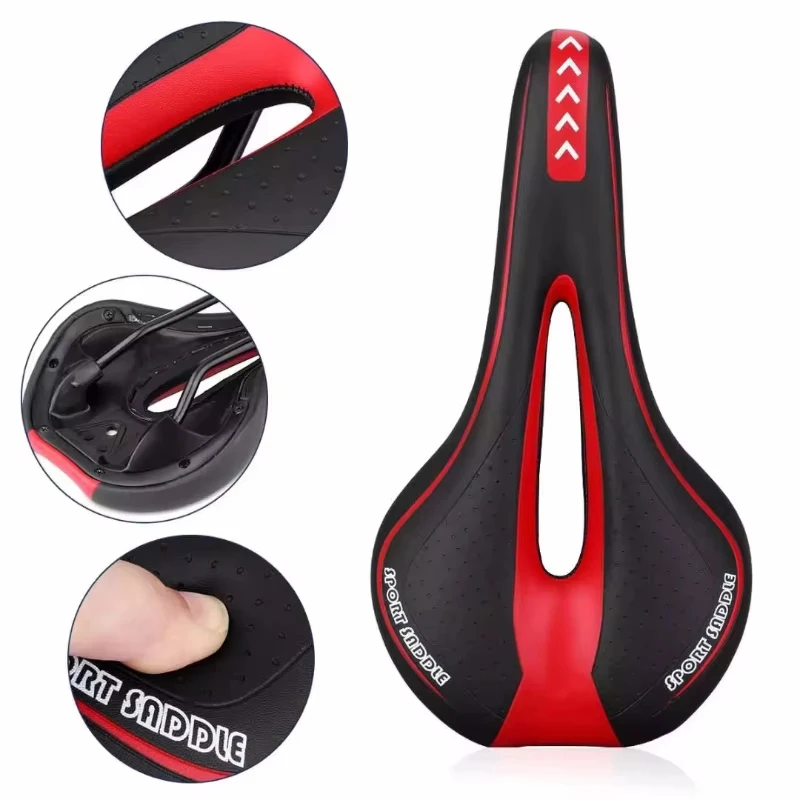 Bicycle Saddle MTB Mountain Road Bike Seat Hollow Gel Comfortable Cycling Cushion Exercise Bike Saddle for Men and Women view 3