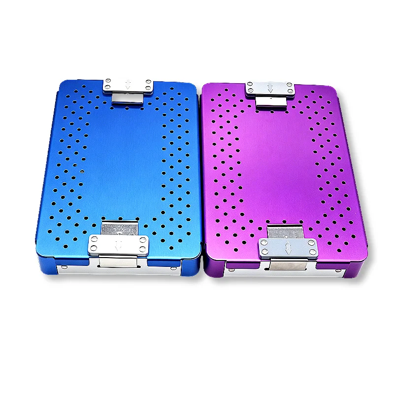Single Layer Medical Sterilization Tray Aluminum Alloy Autoclave Box for Dental Surgical Instruments High Pressure Sterilizer view 4