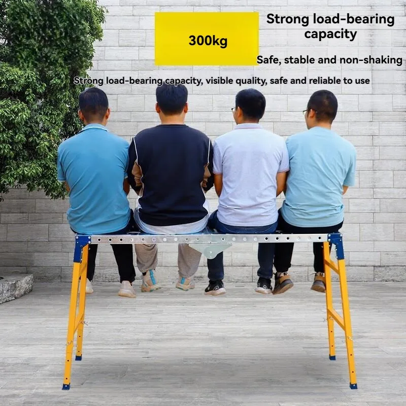 Heavy-duty steel workbench, mobile scaffolding, folding welding workbench Suitable for decoration and construction projects