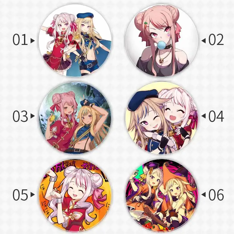 HimeHina Channel Badge Broche, Vtuber Virtual YouTuber, Periféricos de Âncora Pin, Decoração Mochila, Decoração De Moda Trinket