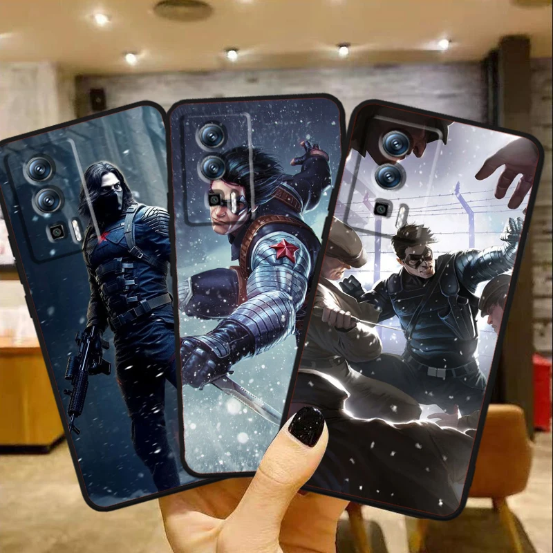 Marvel Winter Warrior Cool For Xiaomi Redmi 9A 9C 9AT 10C 9 9T 10 12C 13C A3 12 K60 A1 K50 K40 5G Black Soft Phone Case