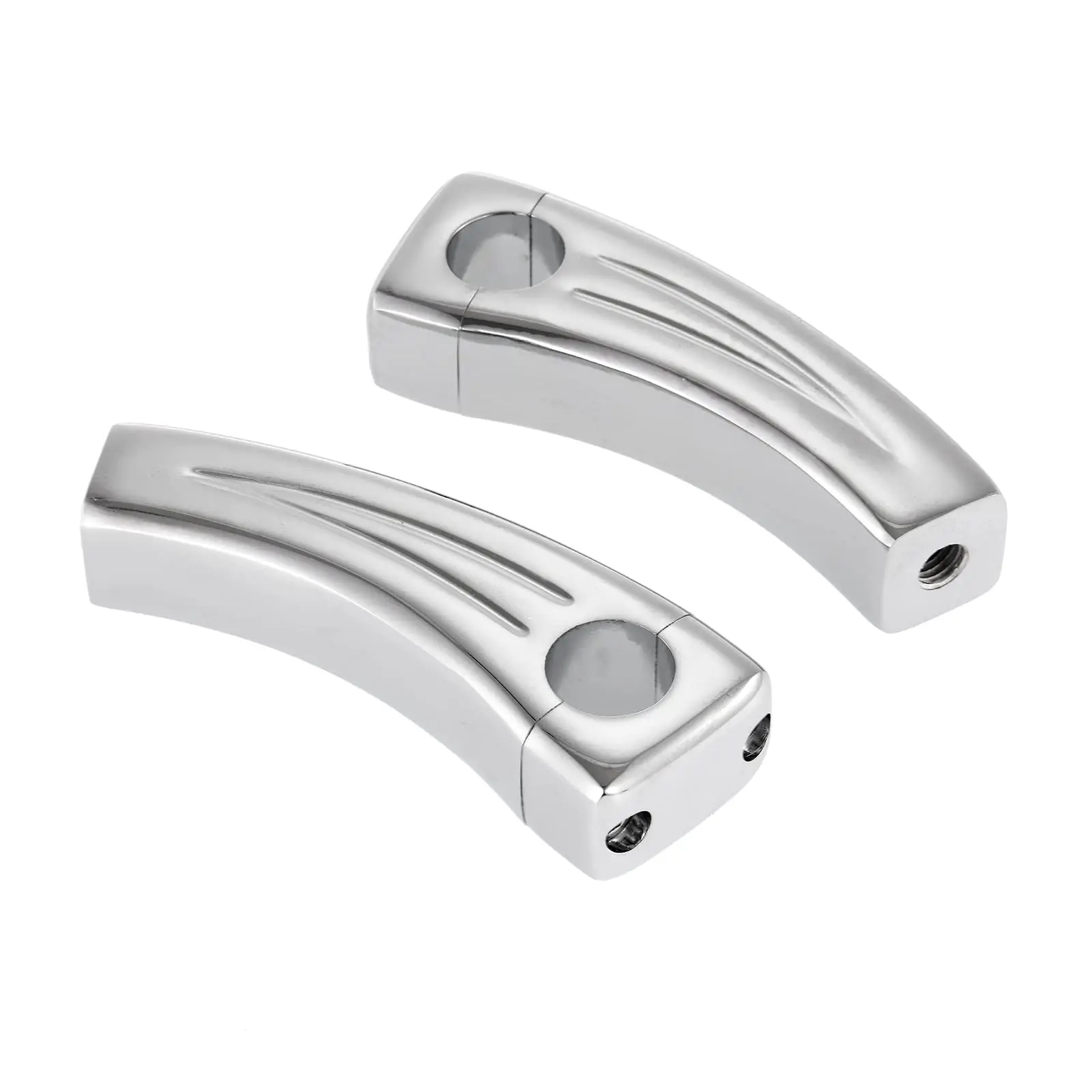 CNC Machined Aluminum Handlebar Riser Universal Fixed Mounting Clamp For Motorcycle Handlebar