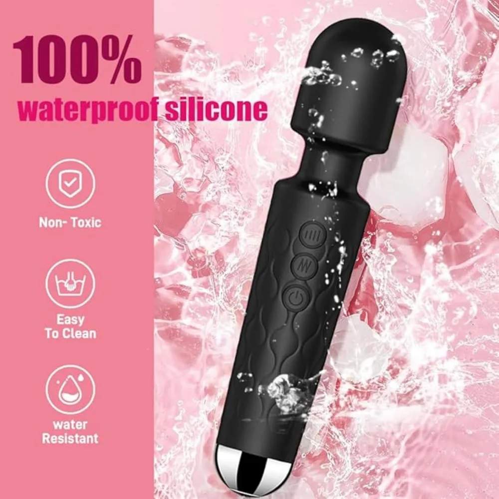 Vibrator Wand Sex Toys Adult Toys-Clit Stimulator G Spot Mini Vibrators for Woman 20 Speeds Rechargeable Portable Stick Massager