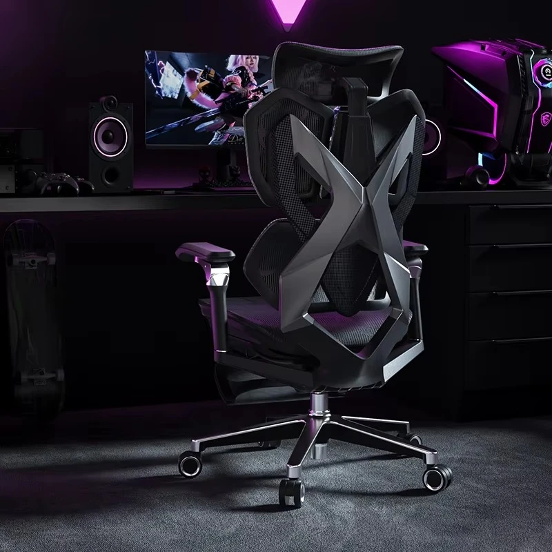

YYHC-New ergonomic gaming chair with 6D armrests in 2025, new lumbar support, and new aluminum alloy high backrest