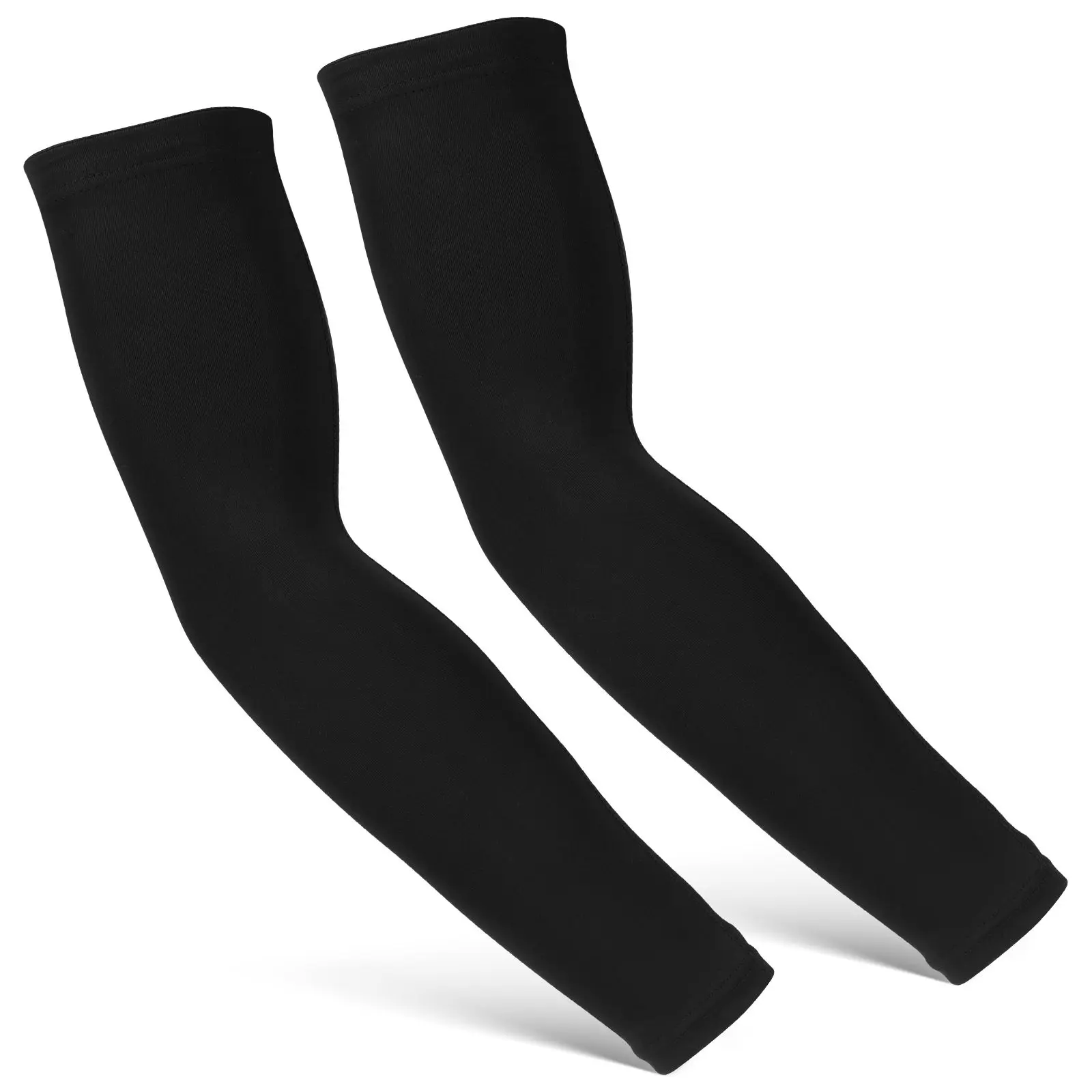 

2Pcs Breathable Sweat-absorbent Arm Sleeves M-size Black Protective for Basketball Sports Youth Volleyball Forearm