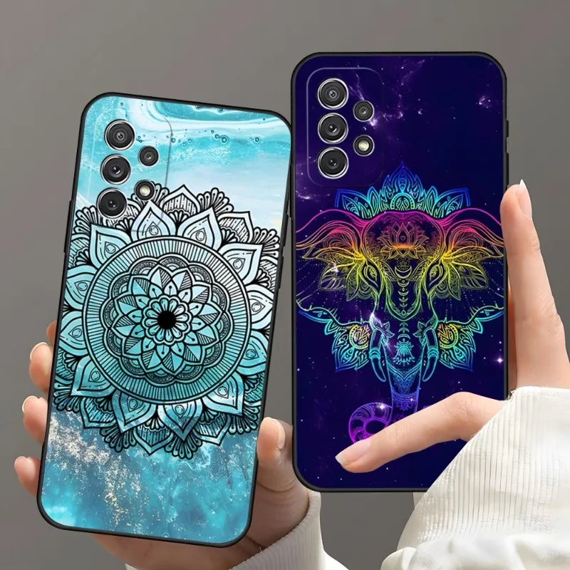 Mandala Chakra Yoga Phone Case For Samsung S22 S23 S30 S21 S20 S9 S10 S8 S7 S6 Pro Plus Edge Ultra Fe Lite Silicone Soft Coque