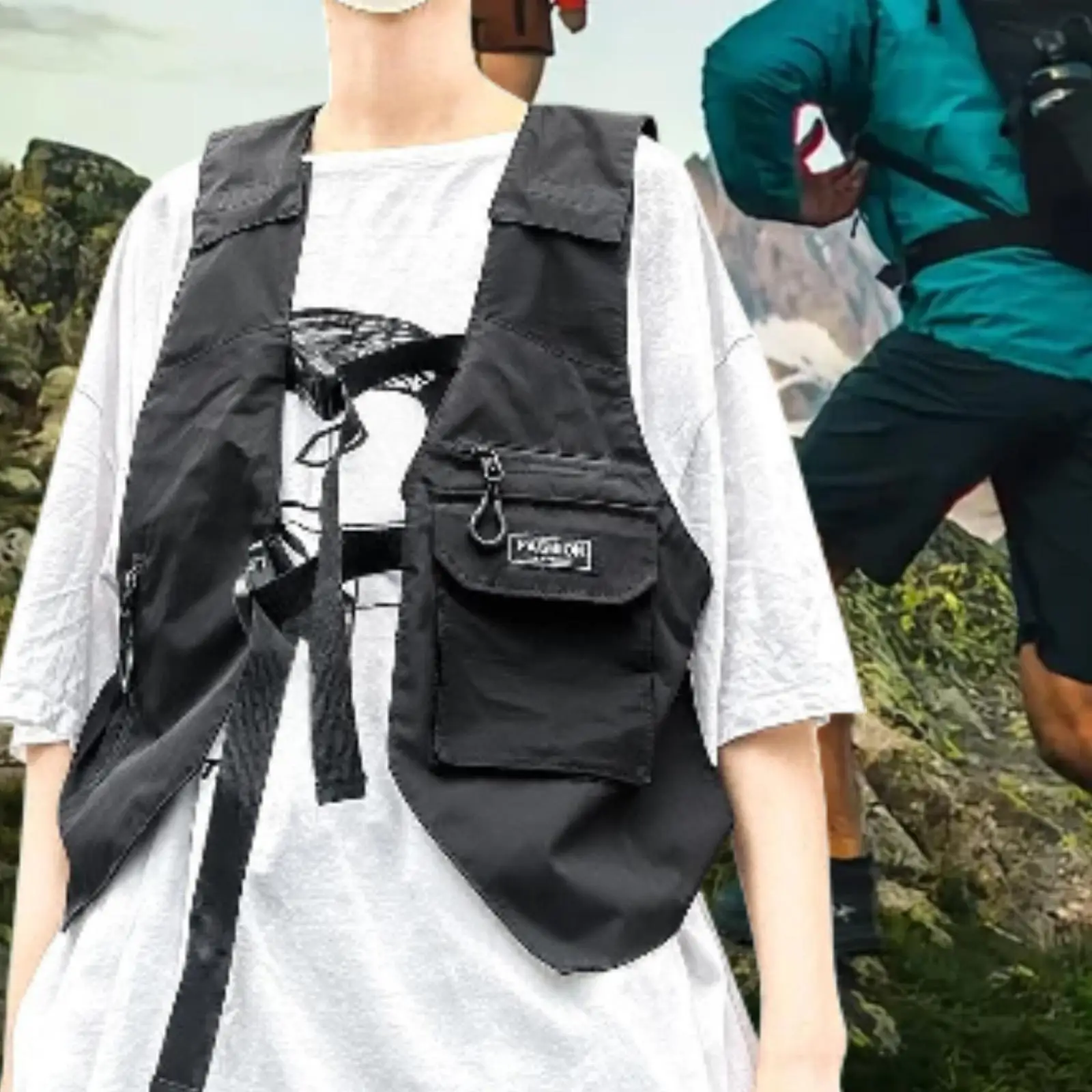 

Спортивный жилет на открытом воздухе, портативная сумка, стильная регулируемая мужская мульти-жилет