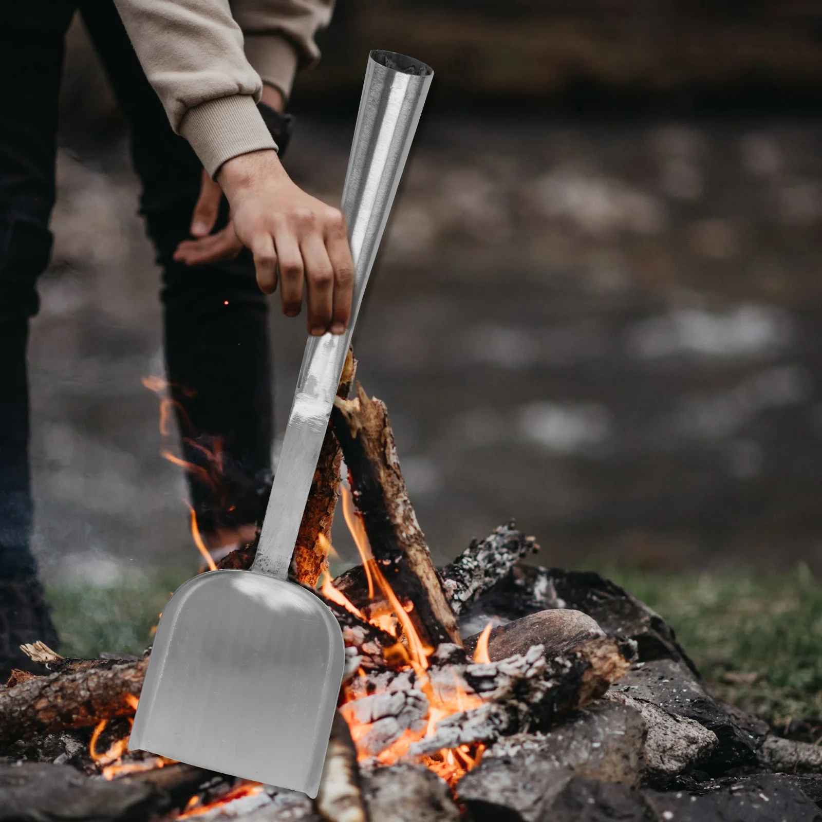 1pcs Handled Coal Shovel BBQ Charcoal Ash Shovels Barbecue Rust Resistant Kitchen Home Party Use Mini Dust Pan