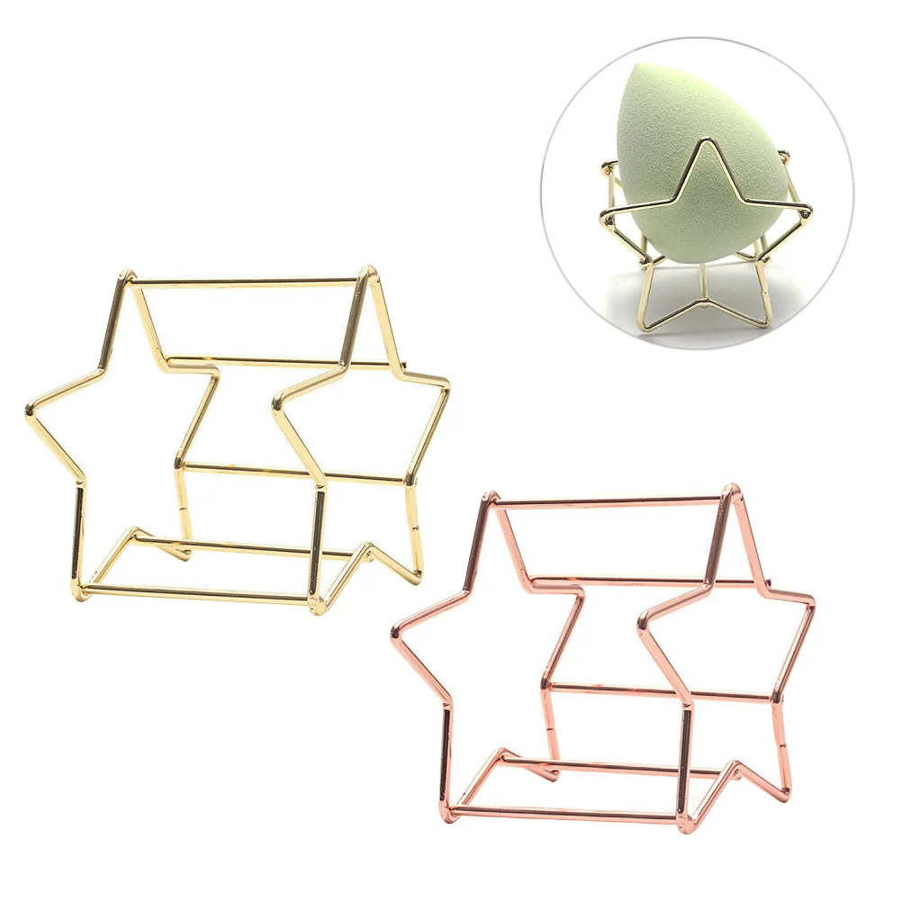 

4PCS Beauty Makeup Puff Display Stand Star Shape Sponge Egg Drying Holder Rack Beauty Tool Storage Bag Racks