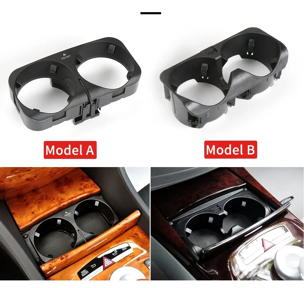 Auto Mittel konsole Wasser Getränke becher halter Inlay Abdeckplatte für Mercedes Benz Klasse W221 2014-2017 s300 s350 s400 s450 s500 – Detail 3
