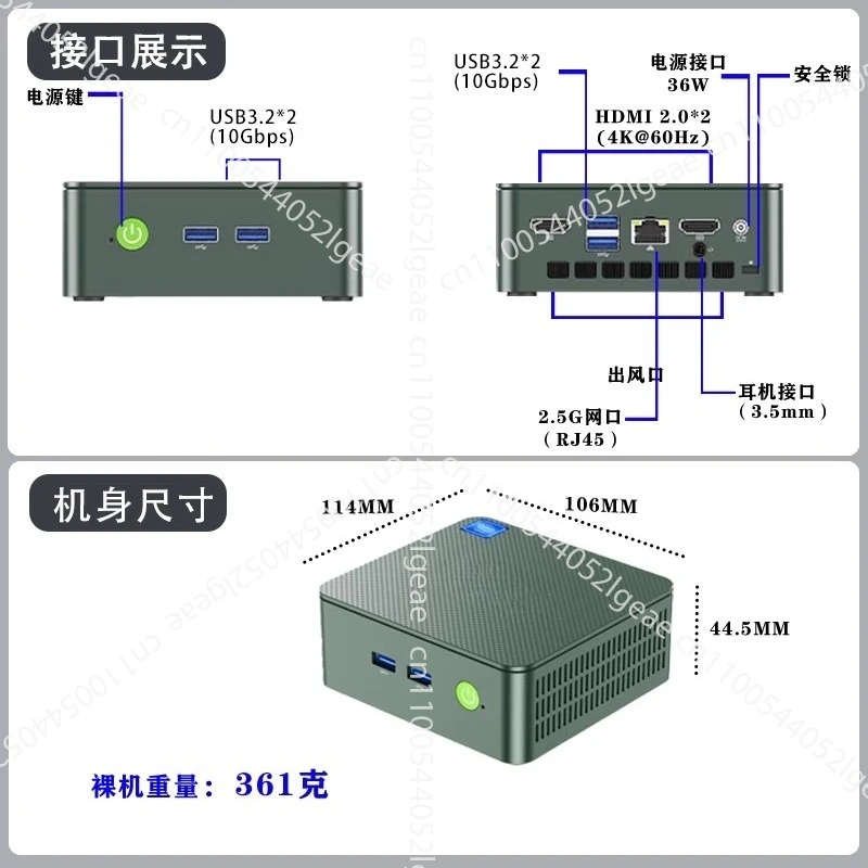 Twin Lake N150 MINI PC G3 N100 Windows 11 Pro DDR4 16GB 512GB NVMe SSD WIFI6 BT5.2 كمبيوتر ألعاب سطح المكتب