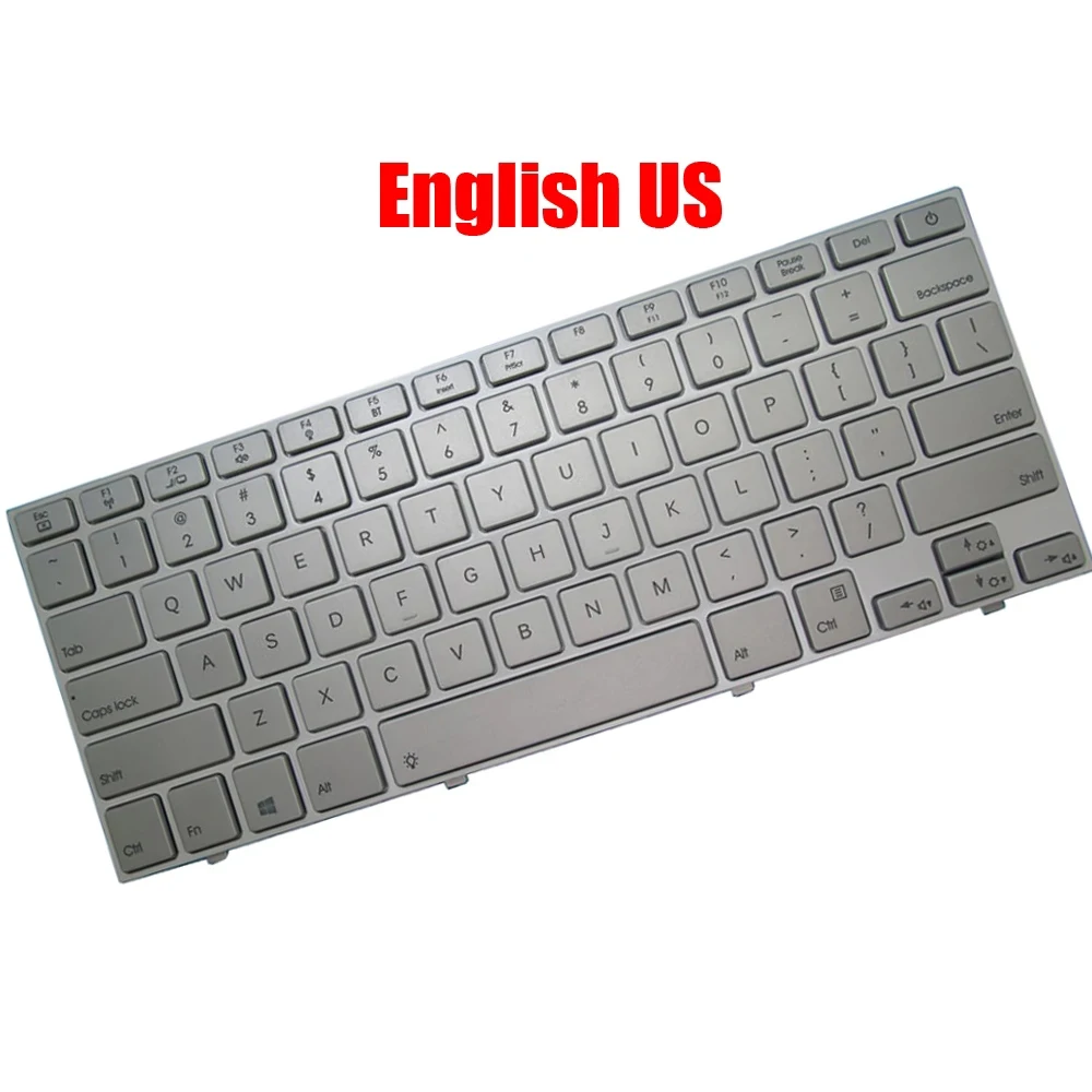 DOK-V6309D 6640-0102-0002 Laptop Keyboard English US With Backlit Silver Frame New