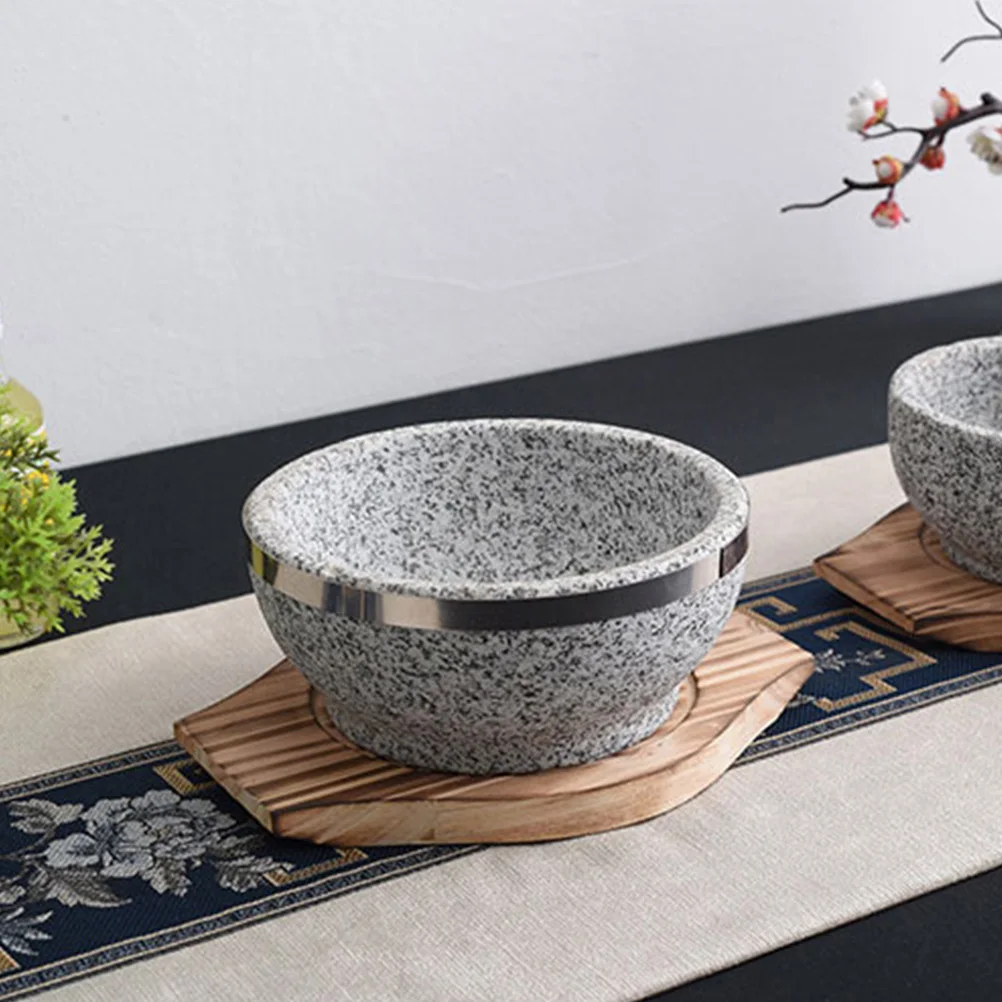 

Stone Bowl Mat Heat Resistant Placemat for Kitchen Tableware Bibimbap Stone Pot Marble Insulated Protective Pad