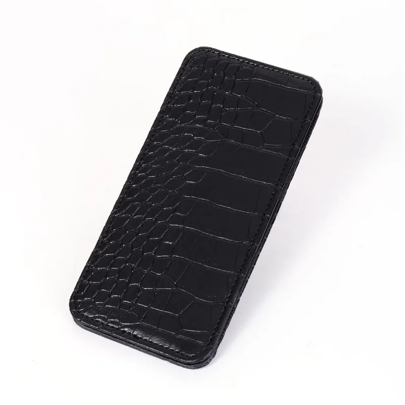 Long Crocodile Pattern Magic Wallet Card Holder Protective Stylish Trendy Korean Style for Daily Carry