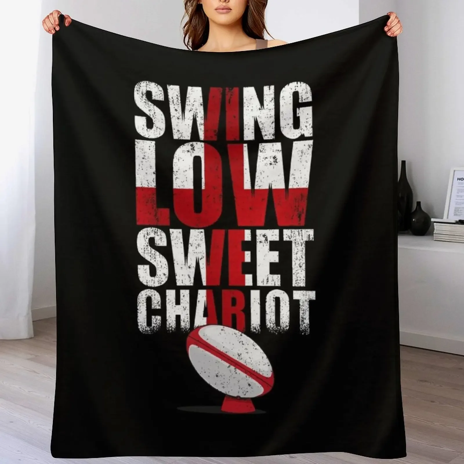 Swing low sweet chariot Throw Blanket Durable Warm Blanket for Daily Home Use