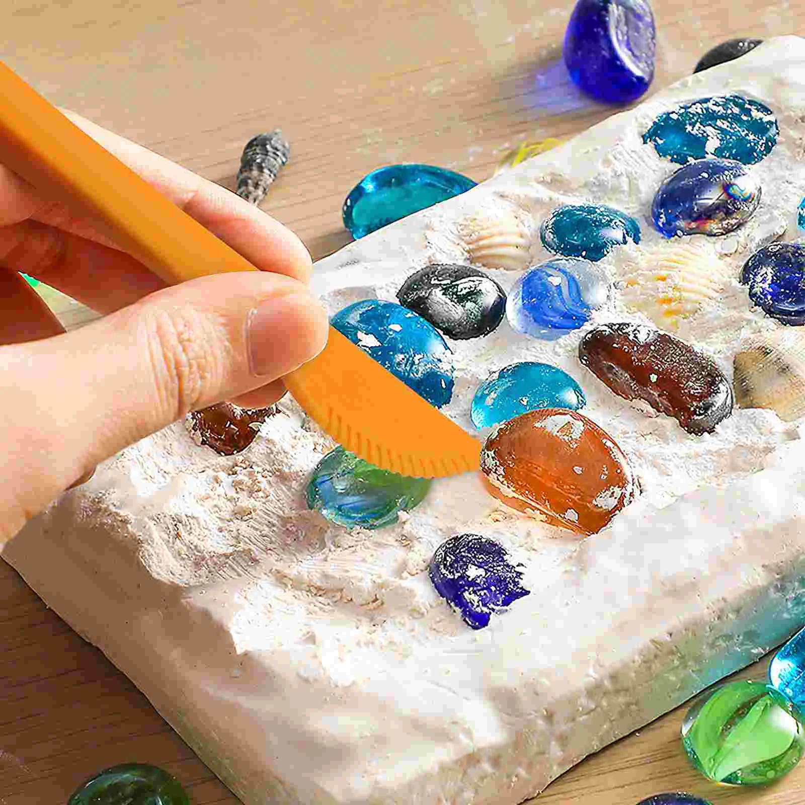 Kids Digging Tools Chisel Brush Toys Plastic Hammer Excavation Kit Educational Gemstone Digs Children