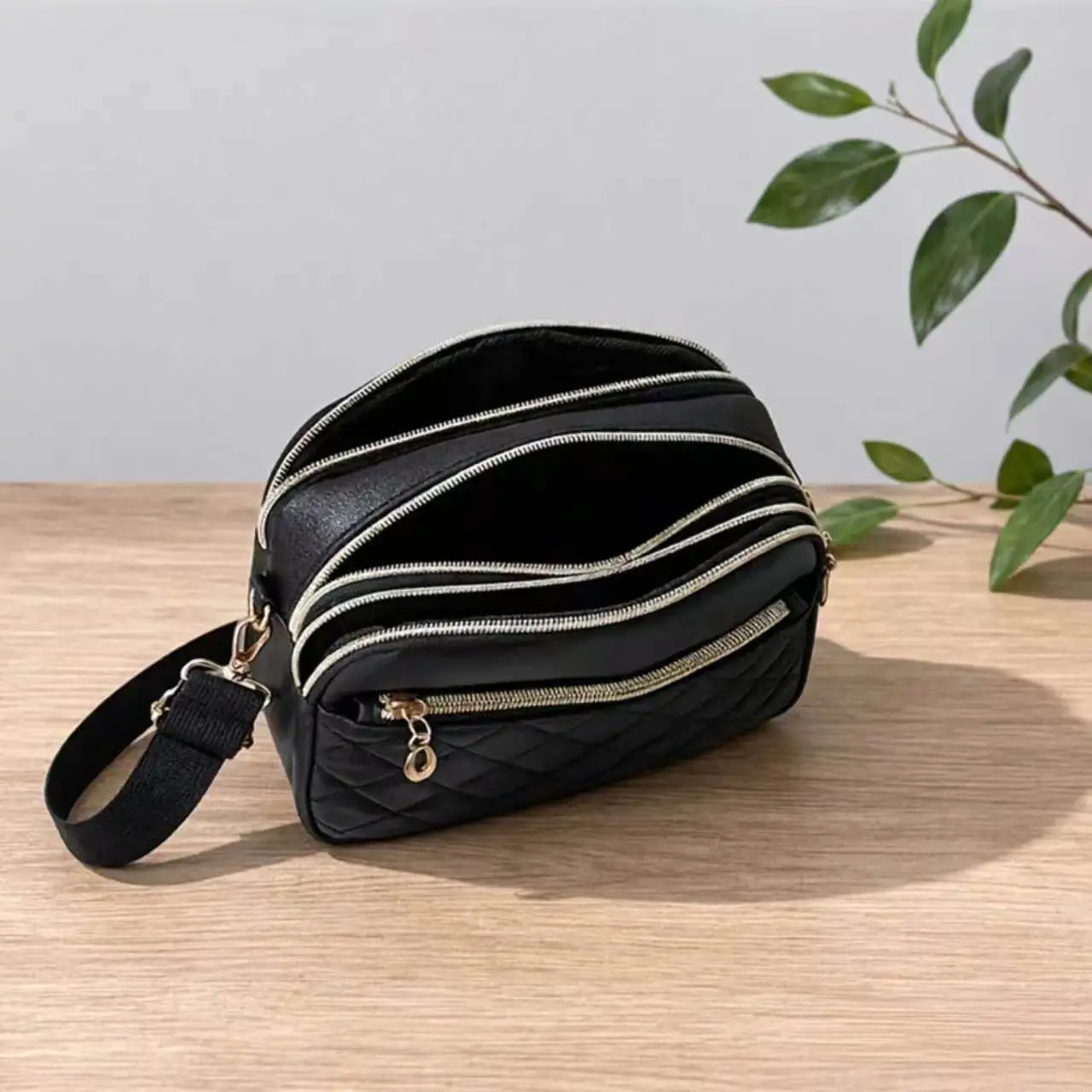 2026 Neue Modische Gesteppte Damen-Umhängetasche - Diamantmuster Crossbody-Tasche - Mehrschichtige Mehrzweck-Tasche – Detail 6