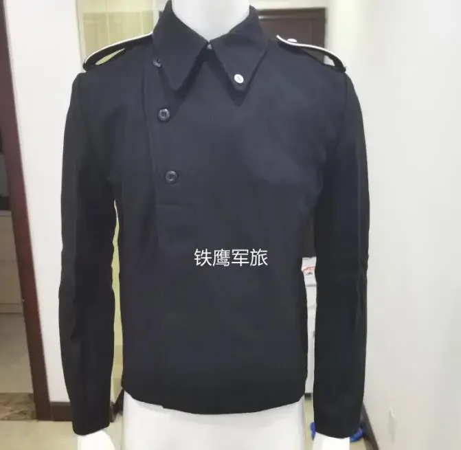 German Tank Crew Jacket Panzer Winter Coat Men Woolen Black