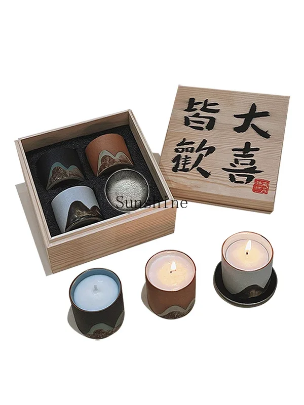 

Guofeng Handmade Scented Candles Gift Box Set Literature and Art Guofang Accompanying Hands for Lasting Sleep