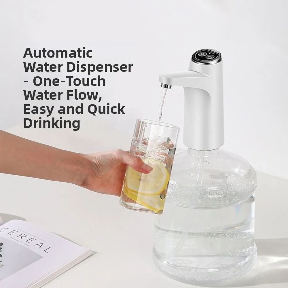 

Low Noise Electric Drinking Qater Button Control Faster Pumping Automatic Water Dispenser USB Rechargeable Portable