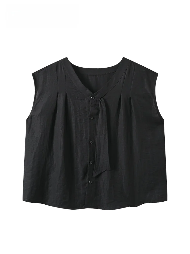

Casual Short Sleeve V-Neck Women's Shirt Summer New Style plus Size Fly Sleeve Cara CLUB Trendy Top for Plump Sister