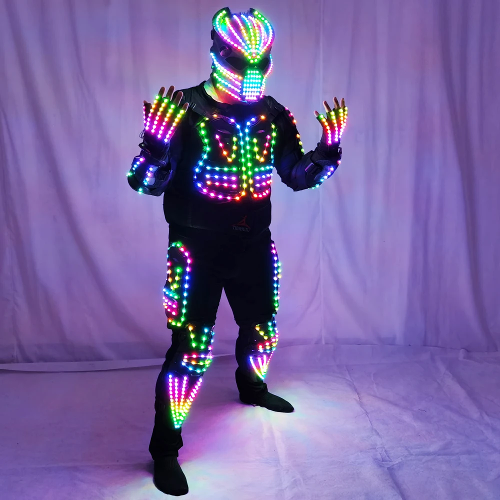 Future LED Robot Dance Suit Festival Celebrate Prom Party Music Show Costume Dancer Show Club Dress