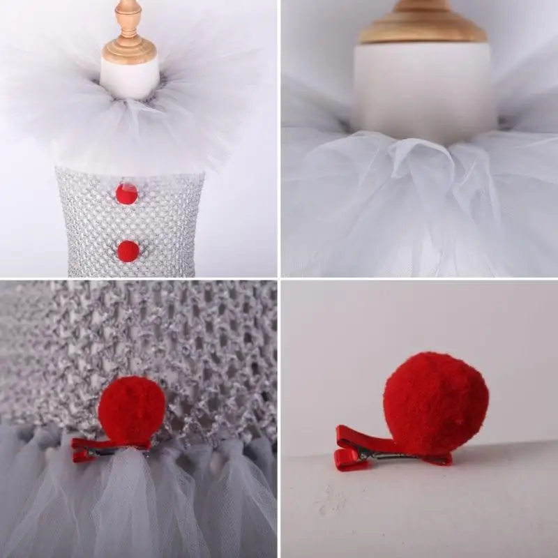 

39BB костюм клоуна для девочек, страшный костюм клоуна на Хэллоуин, наряд для клоуна, набор для макияжа