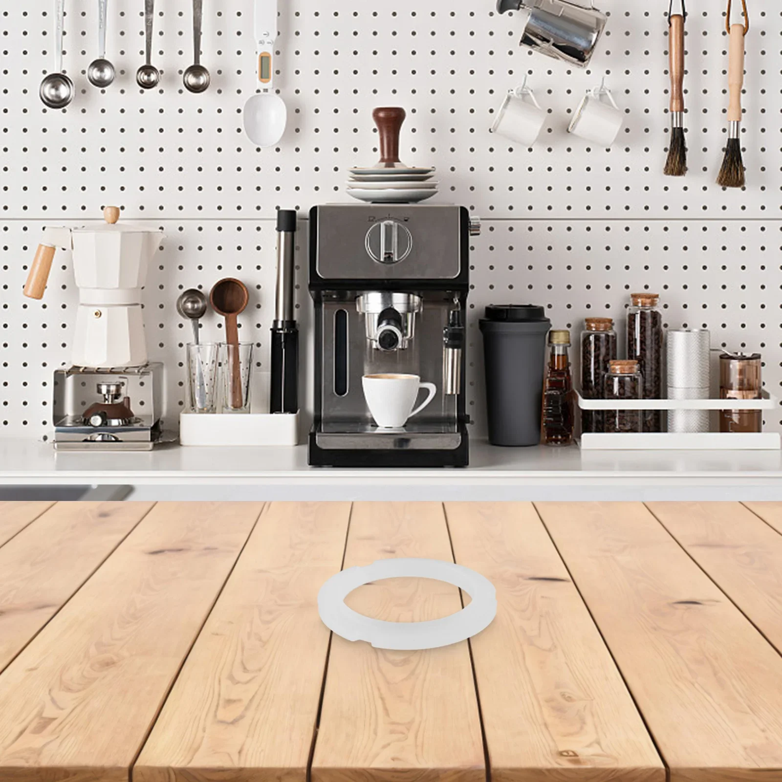 Guarnizione per macchina da caffè resistente alle alte temperature Vestibilità attillata Installazione semplice Design raffinato Materiale flessibile in silicone