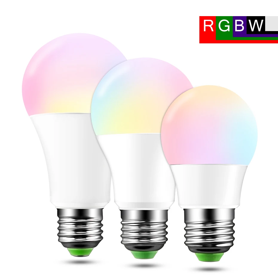 

Dimmable 110V 220V E27 Bulb RGB Warm/White Led 5W 10W 15W Remote Control 16 Colors Changing Bulbs Light Lampada Home Party Decor
