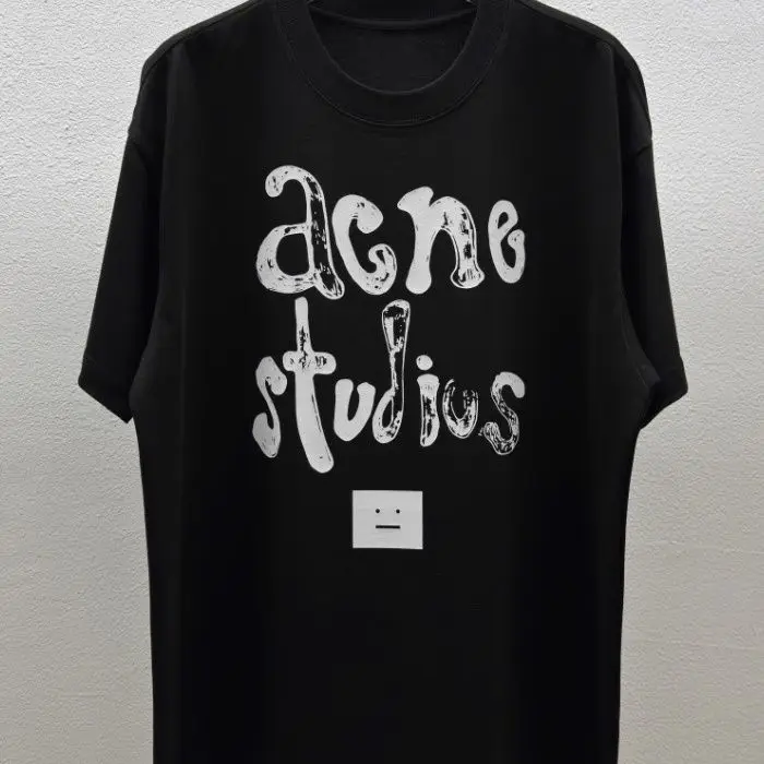 

Popular graffiti letter printed round-neck short-sleeved T-shirt for both men and women, loose