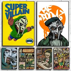 Mf Doom-フレームなしのヴィンテージコミックポスター、クラフトクラブバーペーパー、ウォールアートペインティング、寝室の書斎ステッカー