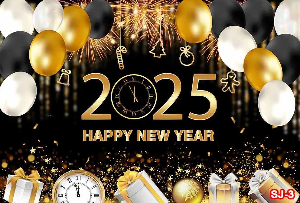 2025년 새해 복 많이 받으세요 크리스마스 사진 촬영 장식 배경 축하 파티 가족 포스터 사진 스튜디오