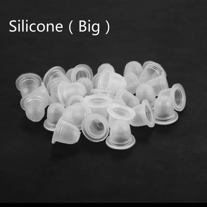 100 Chiếc Dùng Một Lần Mực Xăm Cốc Nhỏ & Size Lớn Silicone Vĩnh Viễn Xăm Trang Điểm Chân Mày Trang Điểm Sắc Tố Hộp Đựng Mũ Lưỡi Trai