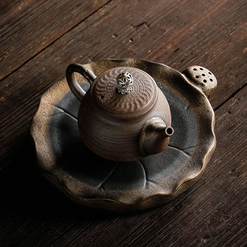Pot Bearing Hand Retro Water Storage Hu-Supporting Ceramic Dry-Bulb Disk Pot of Hu Dian Tea Ceremony Ceramic Tea Tray