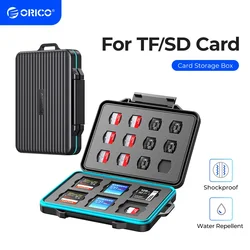 ORICO 12 Slots SD Card 12 Slots TF Card Waterproof Memory SD Card Case for Computer Camera Cards Storage Organizer Anti-static