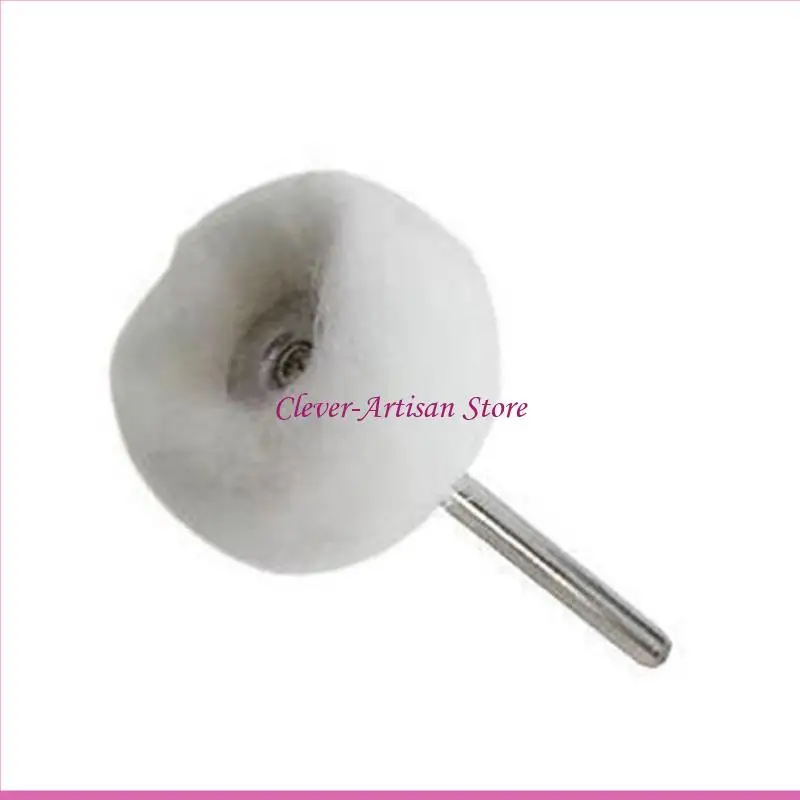 

E06B Professional Wool Buffing Tip Polishing With Mandrel For Rotary Tool, Smoothing Surfaces, Hobbyists and Jewelers
